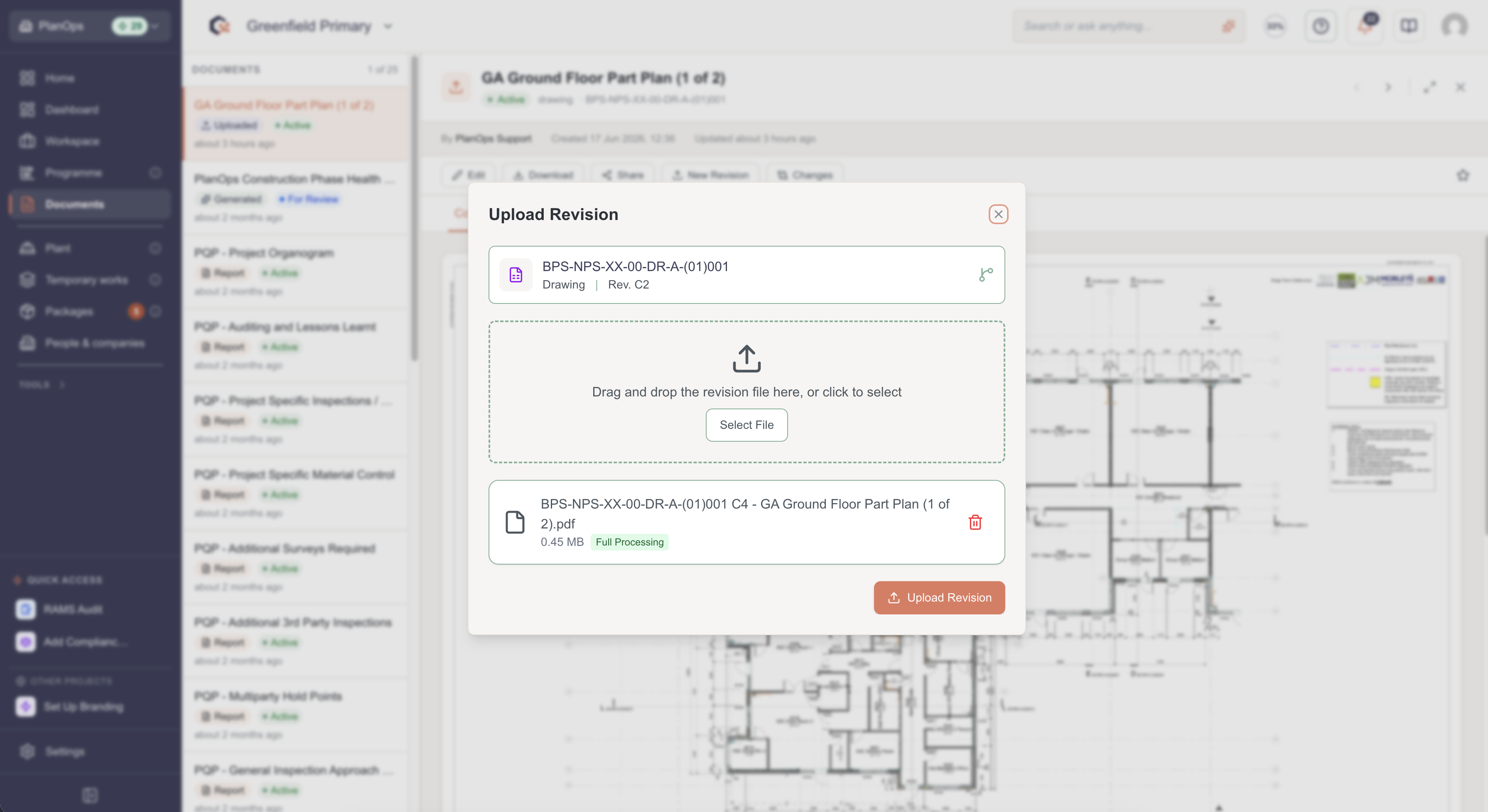 Select or drag-and-drop the new file