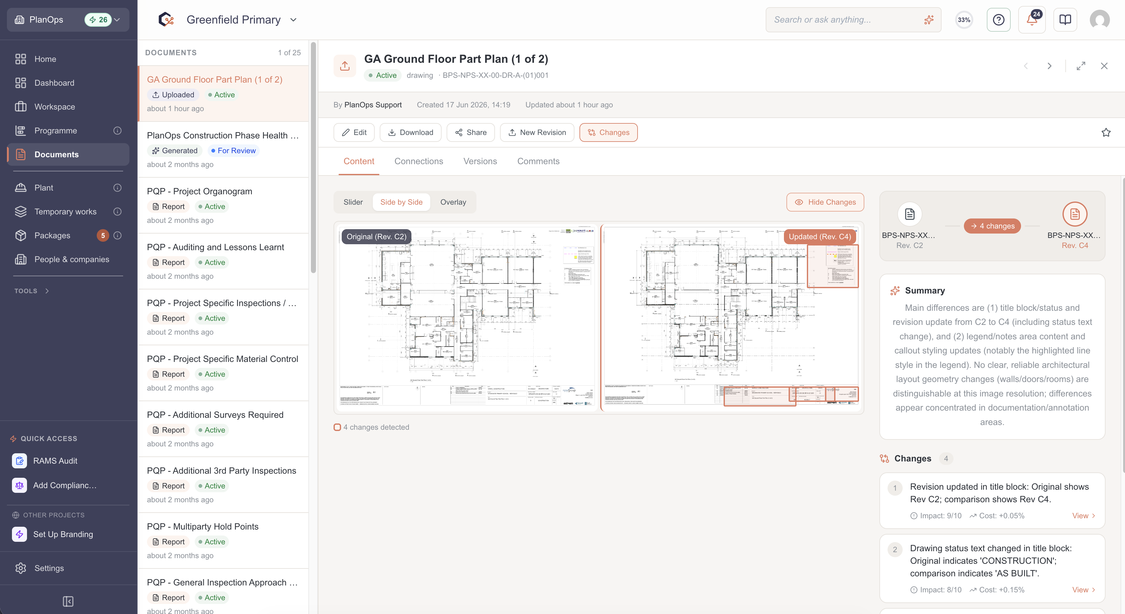 Adjust the view and layout mode
