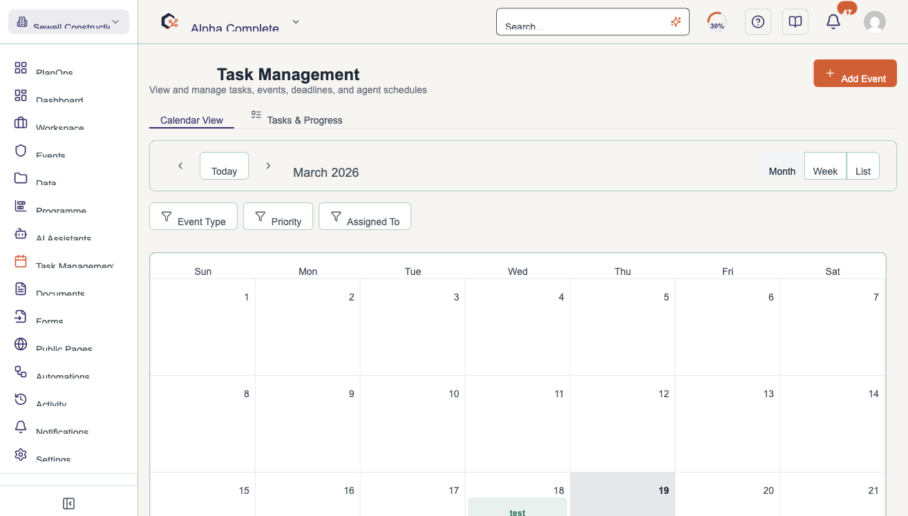 Review your project calendar