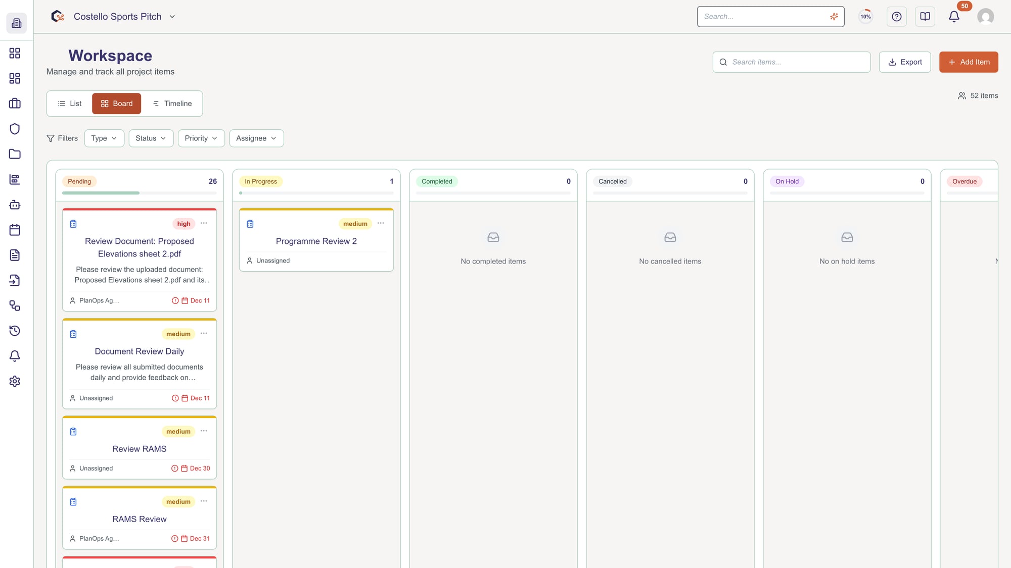 Scan item details in each column
