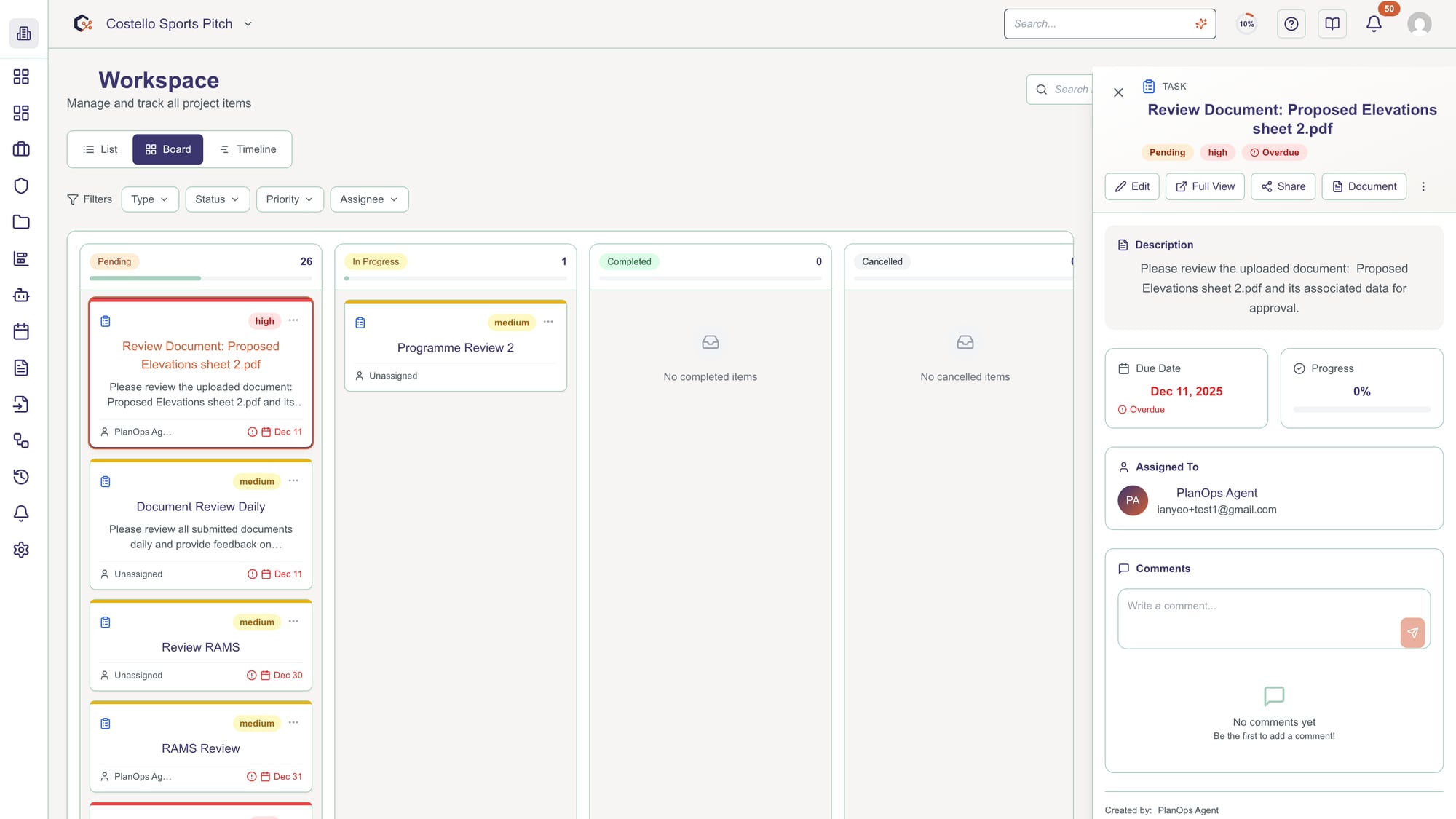 Open an item for more information