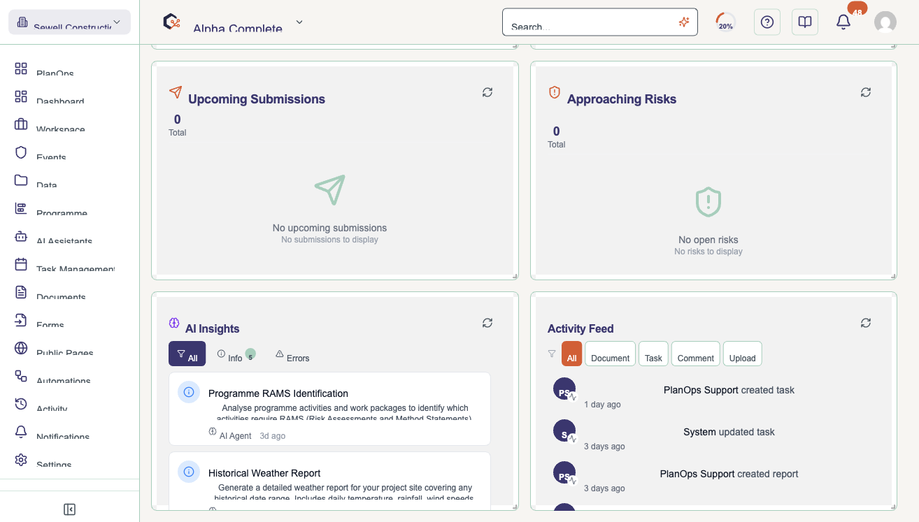 Navigate to related tasks and documents